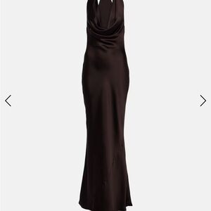 Draped Halter Neck Gown